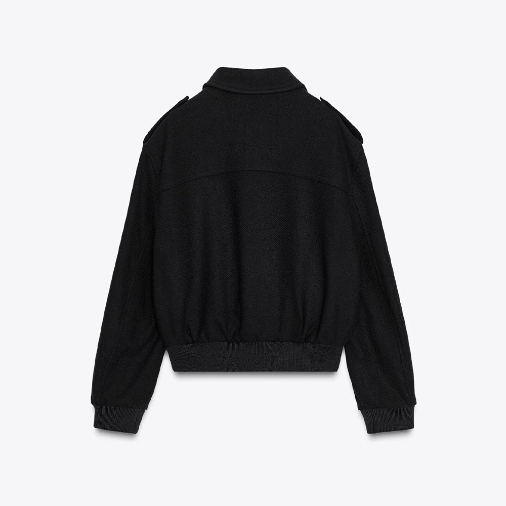 Women's new fashion casual Lapel wool blend jacket Coat