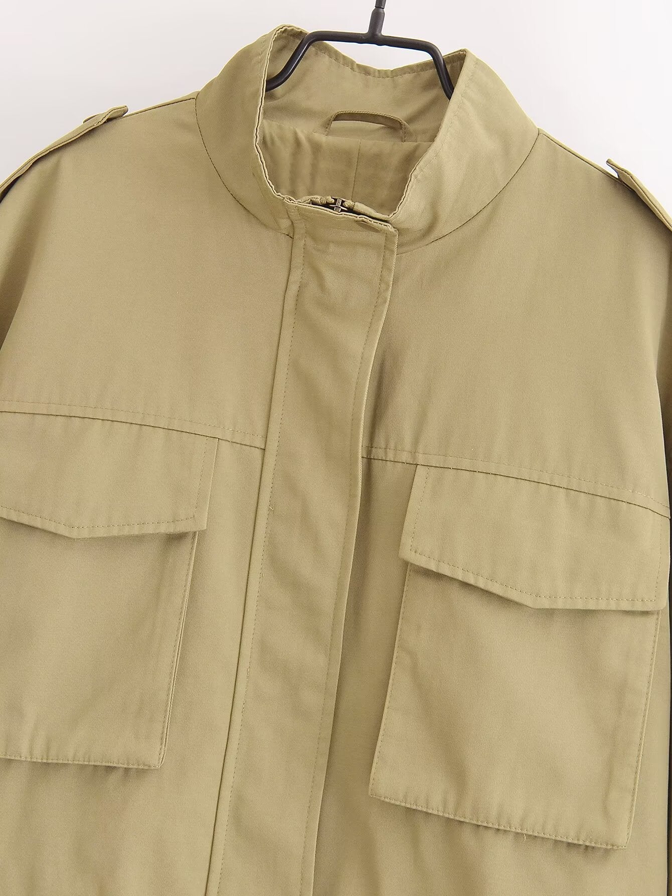 Women's 2025 new fashion short standing collar jacket Coat