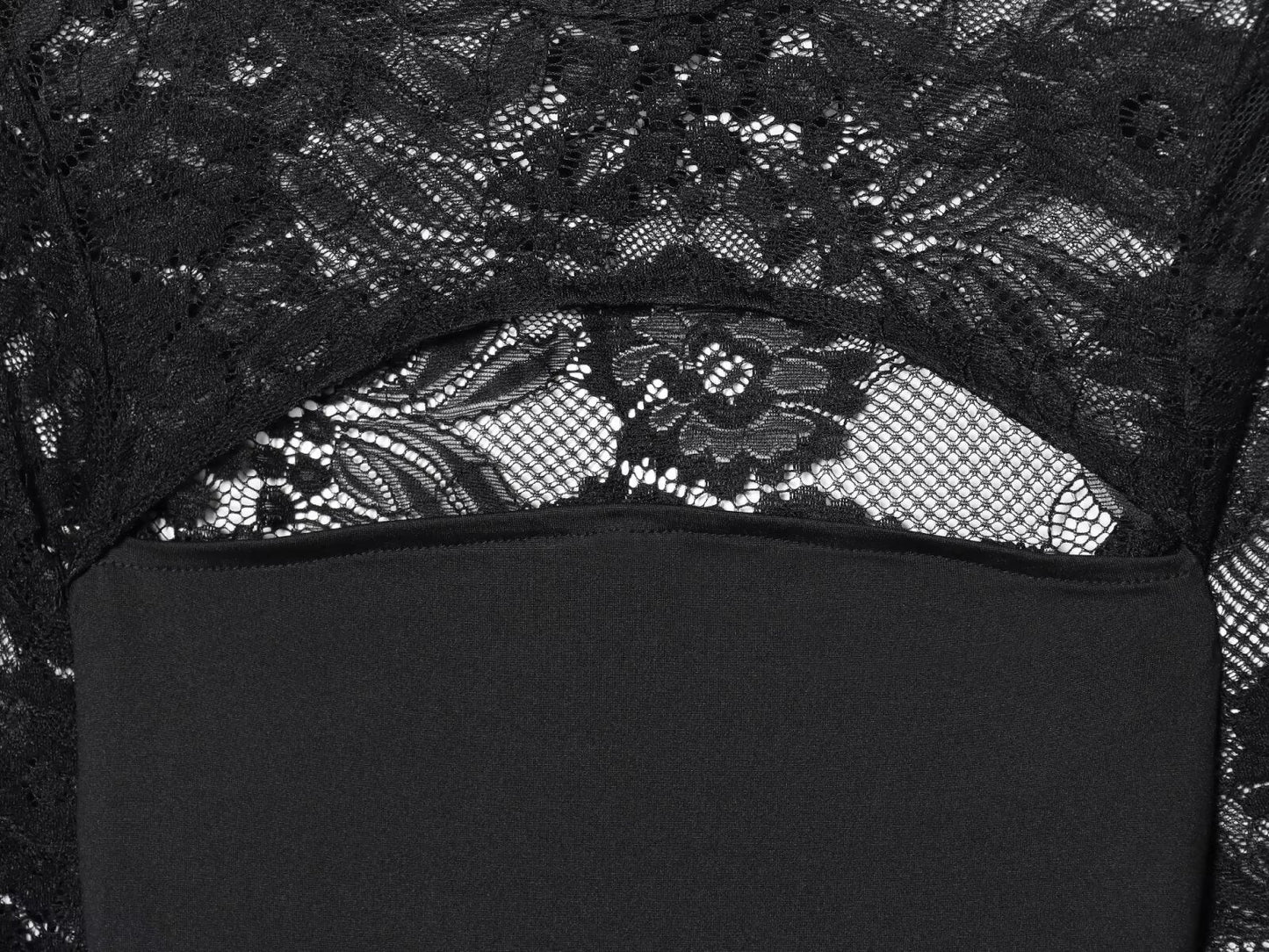 Women's lace patchwork hollow flared sleeve top