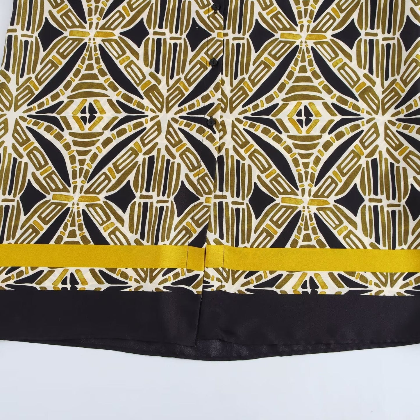 Women's new Chic Fashion belt decoration loose single breasted printed MIDI dress retro lapel long sleeved women's dress Mujer