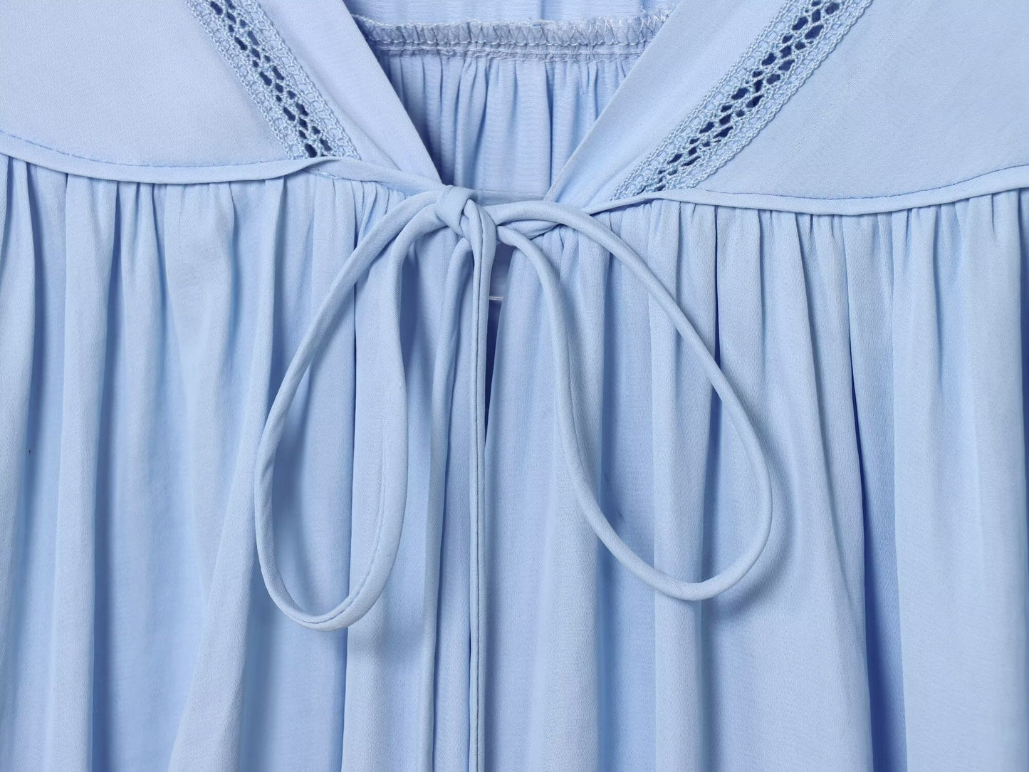 Women's 2025 new fashion vertical lace loose draped shirt