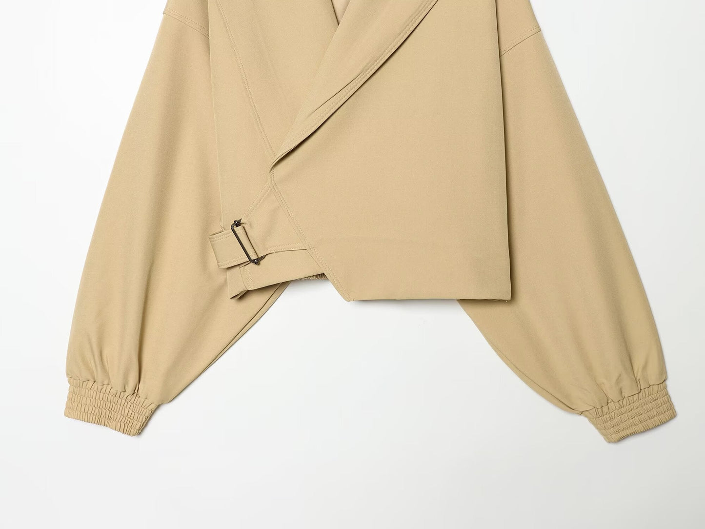 Women's buckle decoration casual short jacket