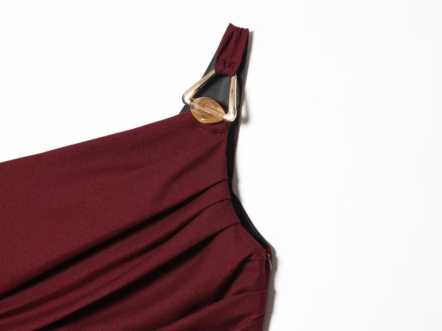 Women's linen asymmetrical MIDI dress