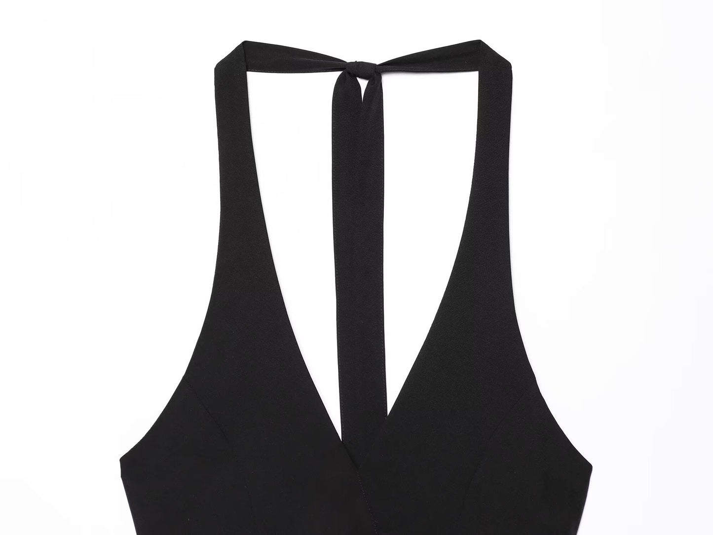 Women's new fashion backless polka dot printed halter neck suspender top