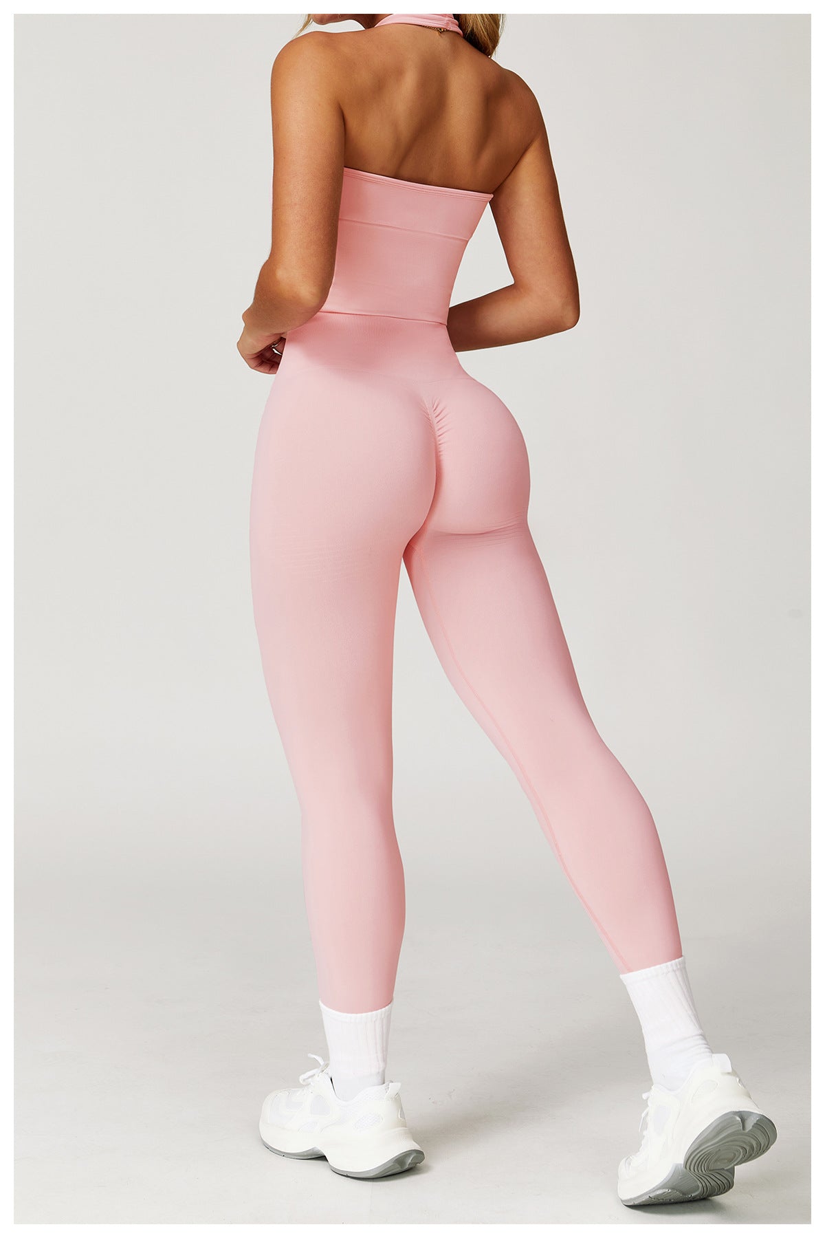 Women's New Fashion Breathable Neck Back Yoga Bra Tight High Waist Hip Yoga Pants