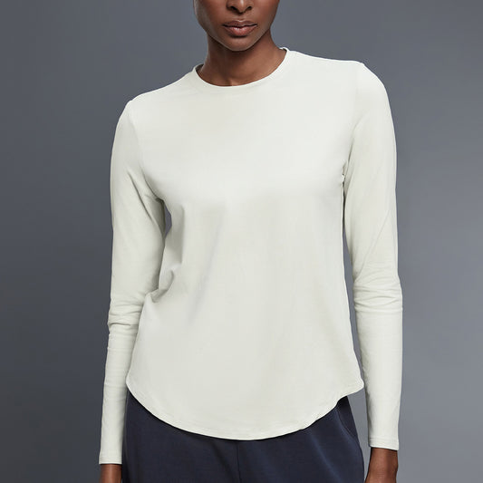 LU women's autumn new casual Joker Round Neck Yoga T-shirt loose slimming fitness top