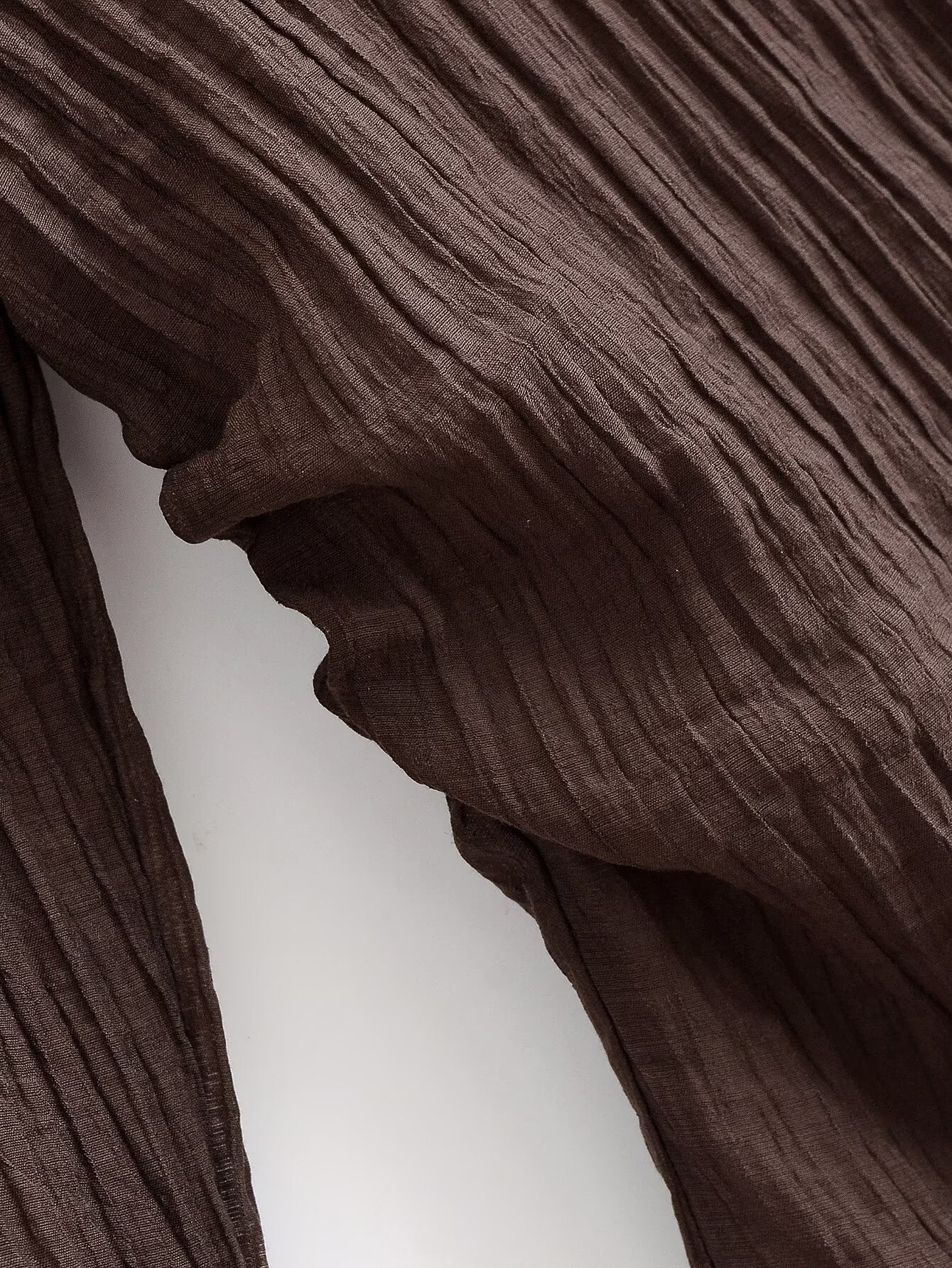 Women's new fashion bow decoration slim pleated semi transparent shirt