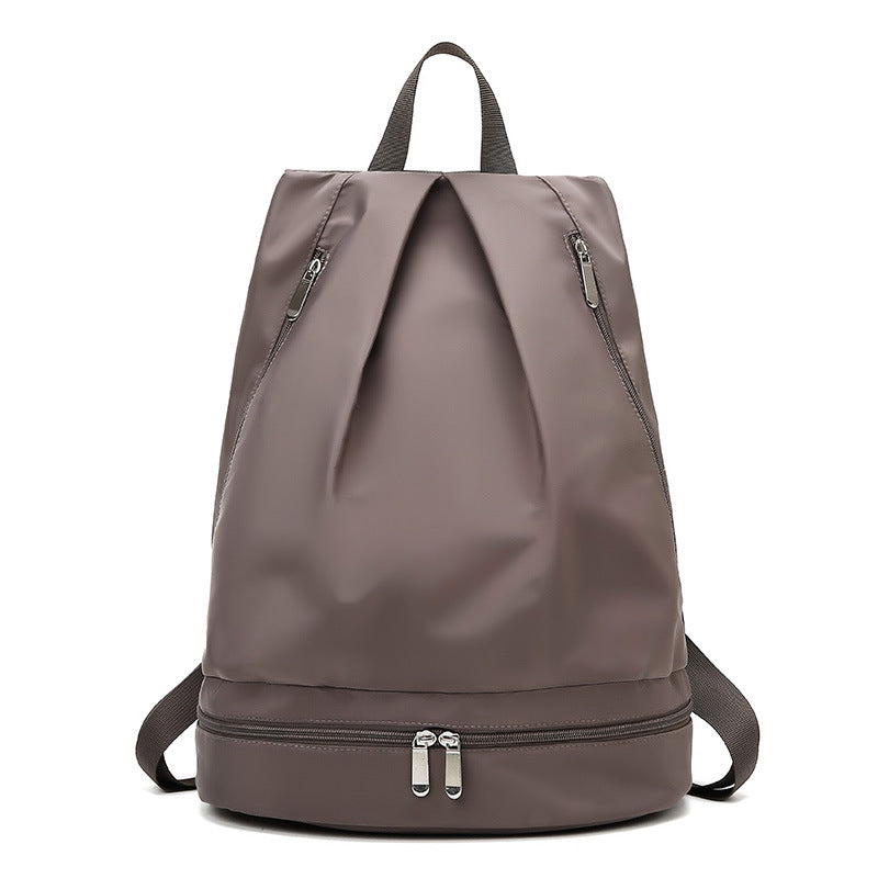 Men and Women with Wet and Dry Shoes Fitness Shoulder Bag Sports Bag Oxford Cloth Travel Backpack