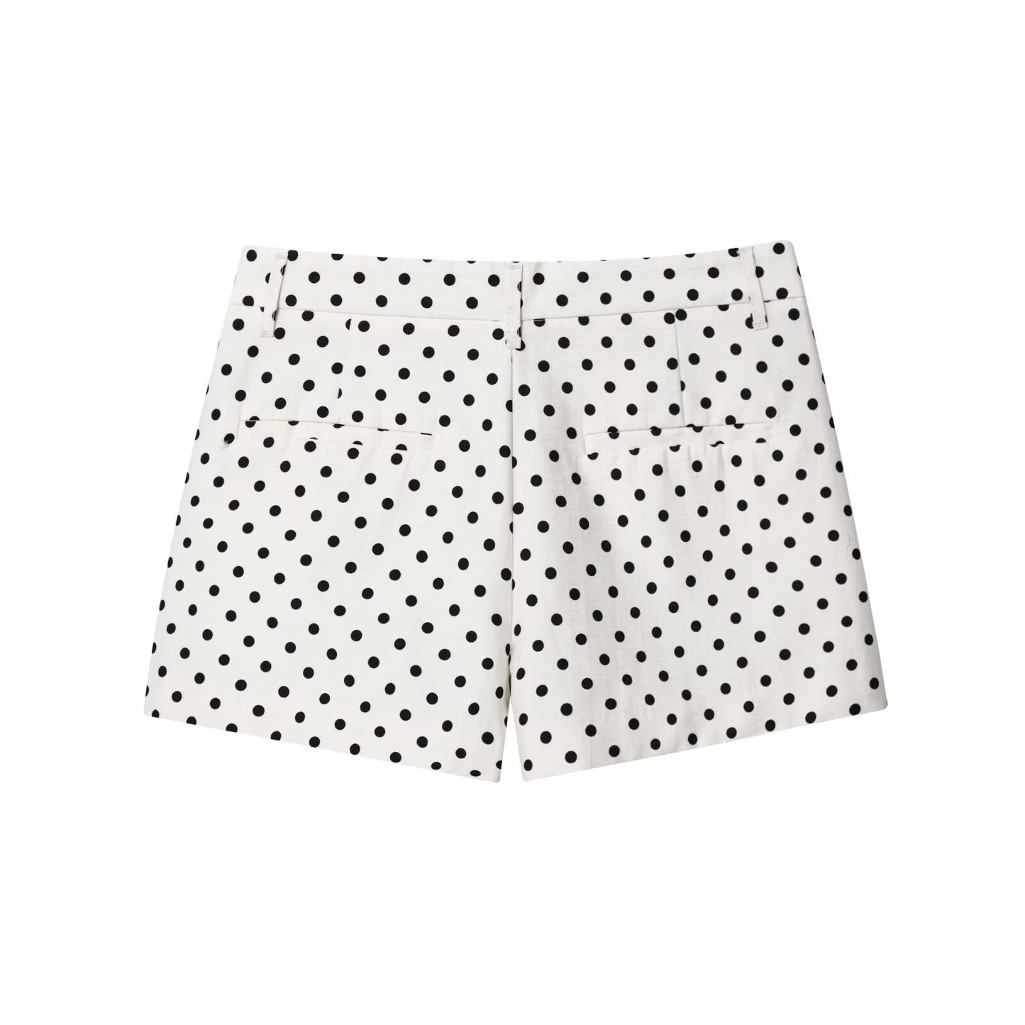 Women's new fashion short stand collar polka dot Bubble gauze Coat + Shorts suit