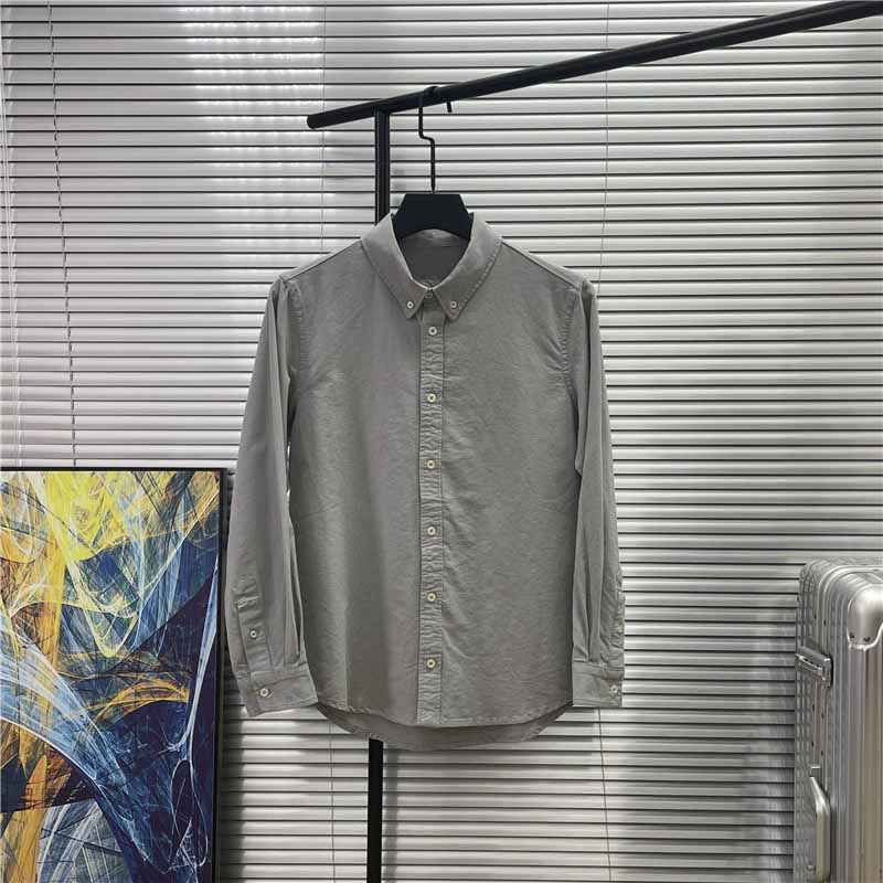 New Joker Embroidered Oxford Shirt for Men and Women Old Qian Feng Business Casual Cotton Shirt