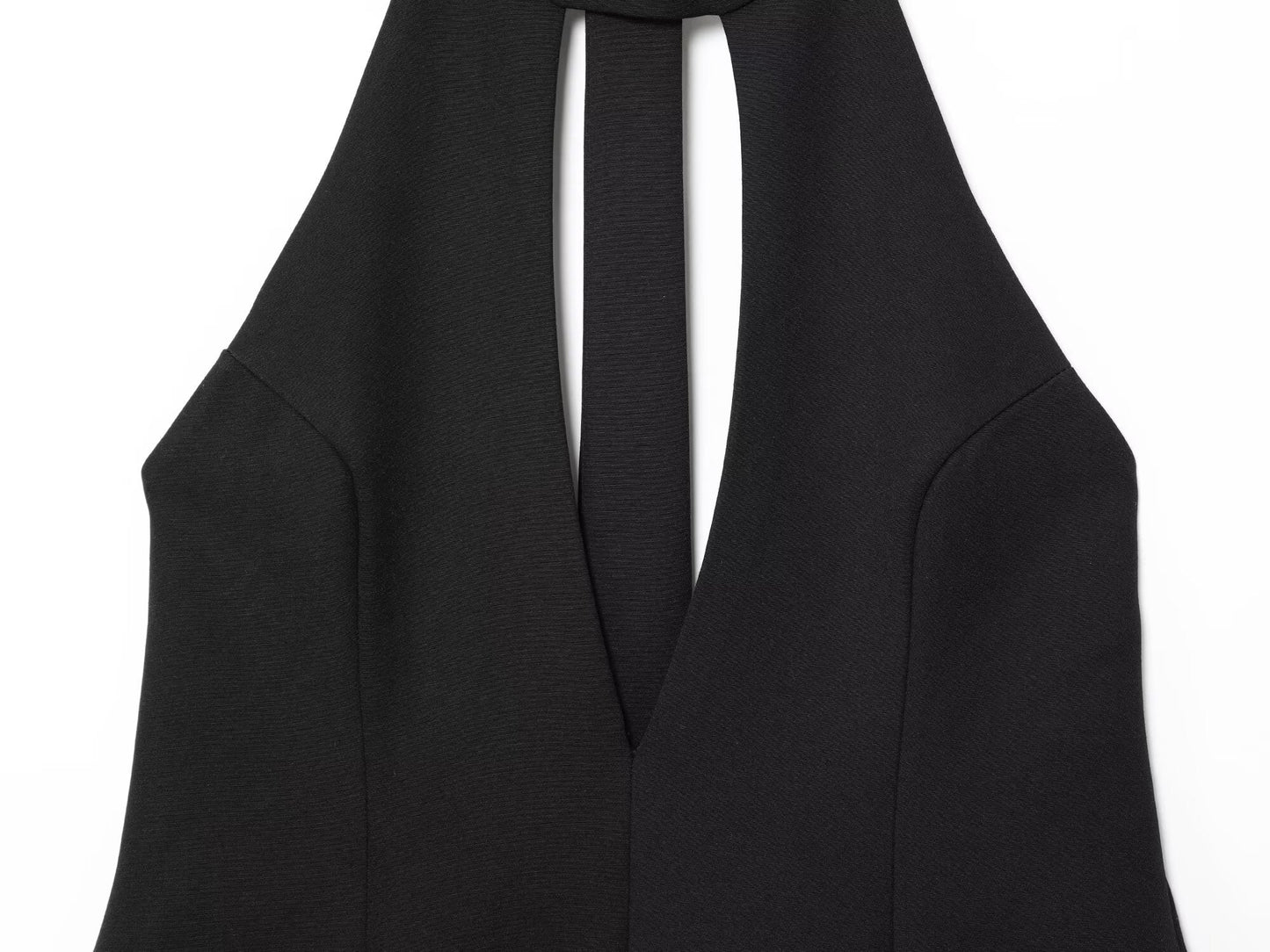 Women's new fashion bow decoration sexy hanging neck mini dress