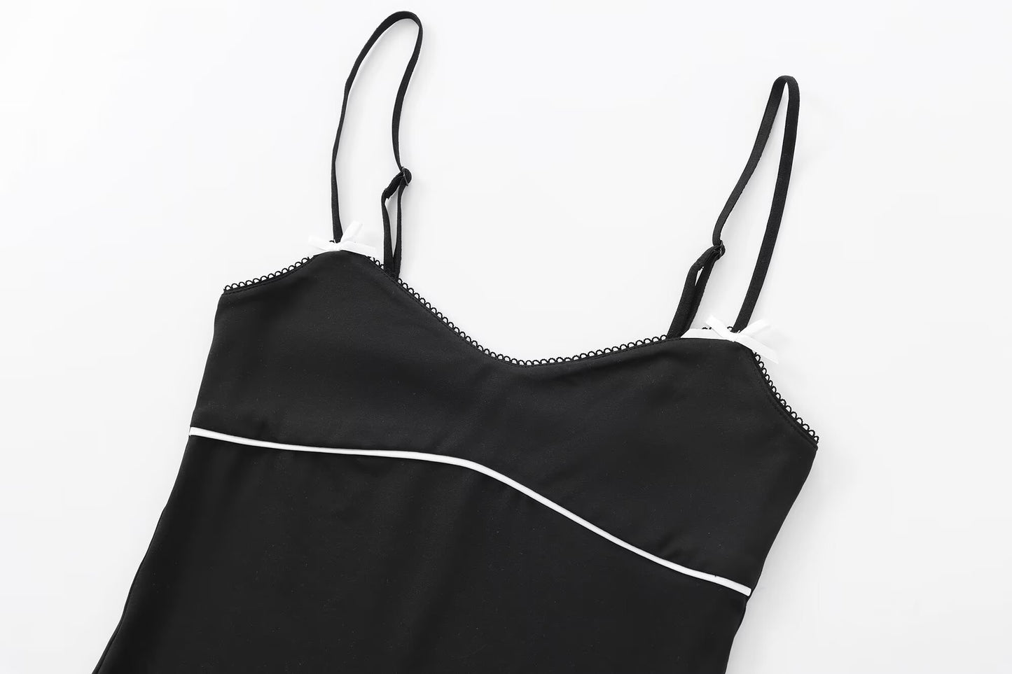 Women's new fashion bow decoration short suspender top