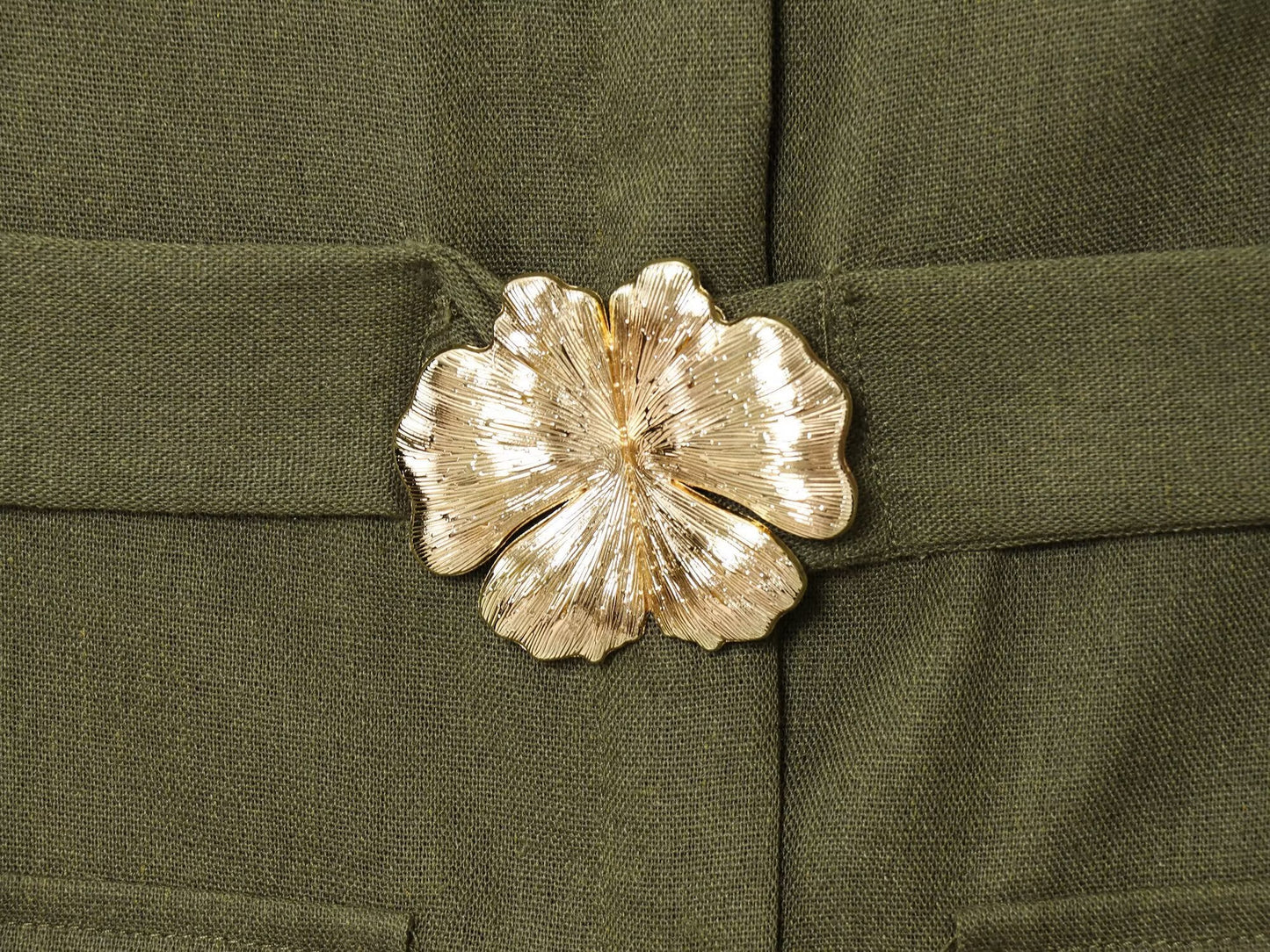 Women's New Fashion With Belt Linen Blended Sleeveless Midi Dress