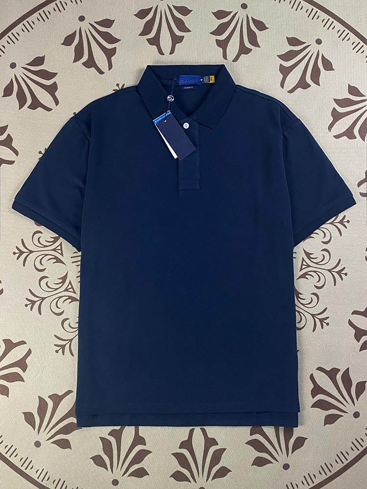 Men's and women's new Joker Couple style cotton beaded fabric embroidered POLO shirt