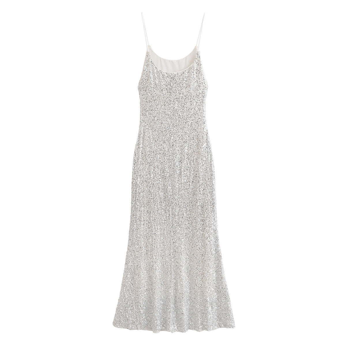 Women's New Fashion Bead Decorative Tight suspender Midi Dress