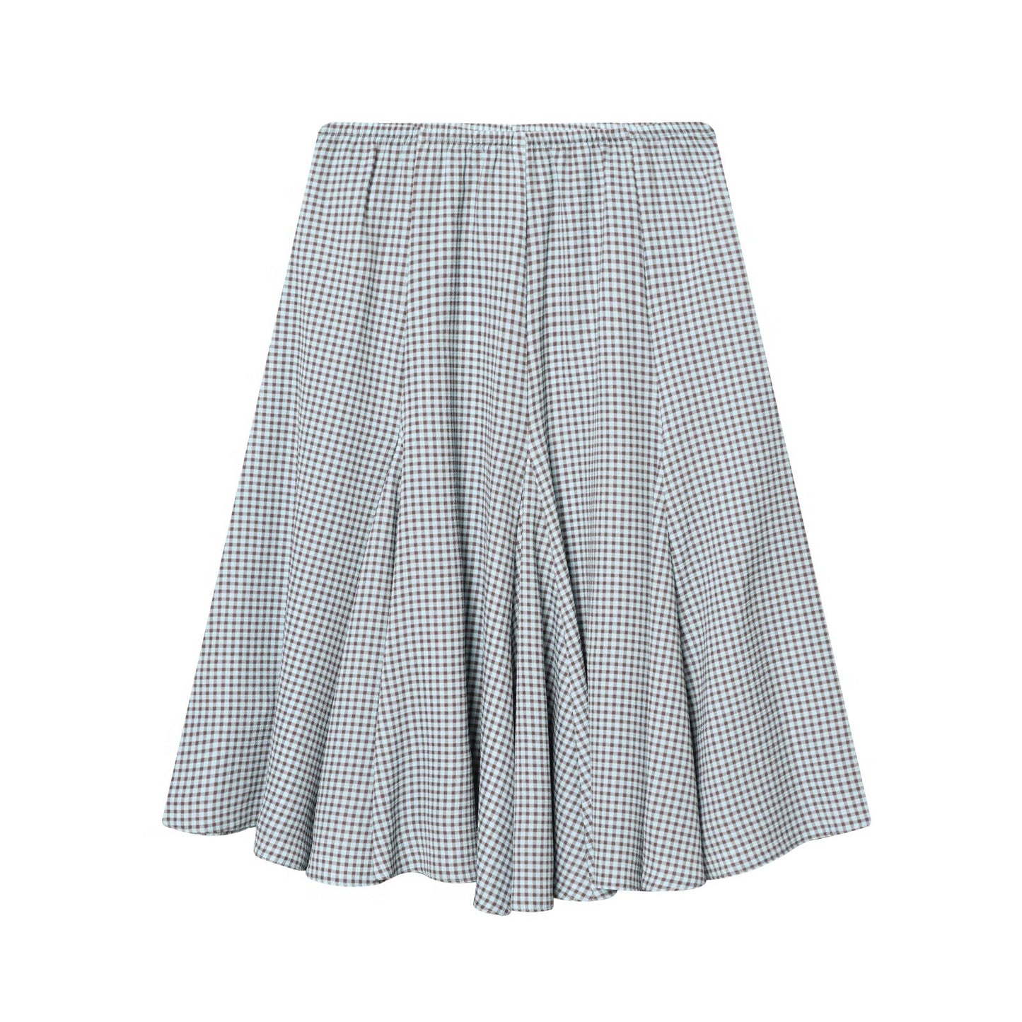 suit Women's 2 pieces pleated poplin plaid shirt+Skirts