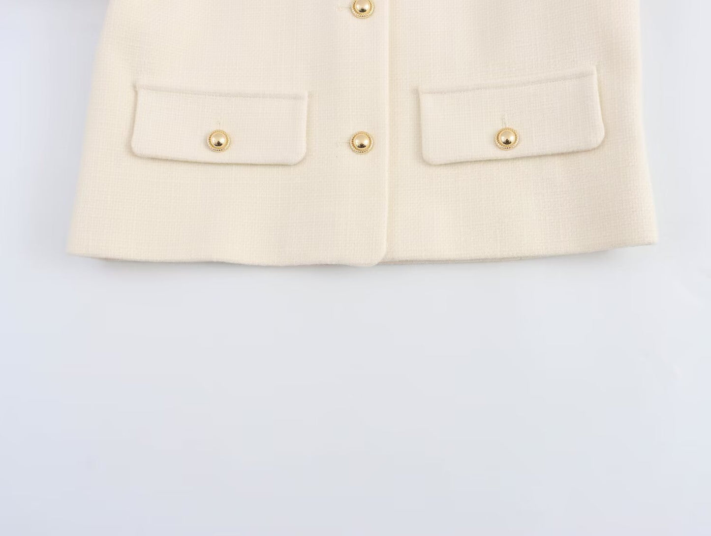 Women's new flip cover decoration short O Neck Blazer Coat