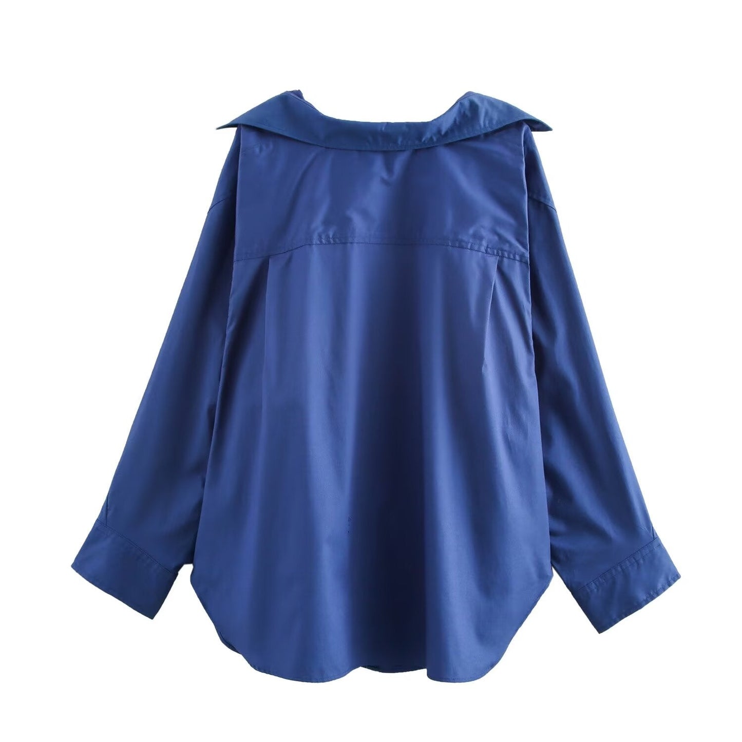 Women's' New Fashion Loose Single breasted casual Bat sleeved Poplin Shirt