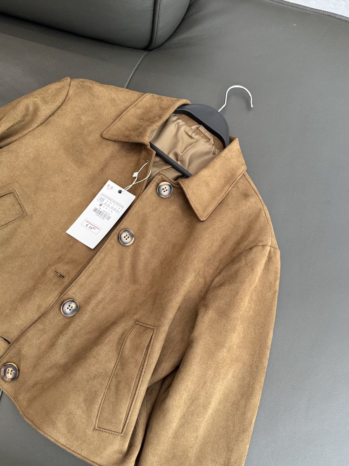 Women's 2025 new fashion short suede textured jacket Coat