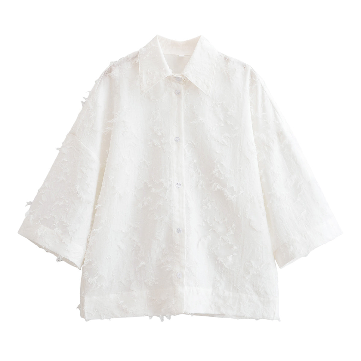 Women's new fashion Tassel decoration casual single breasted seven quarter sleeved shirt+Skirts Women's suit