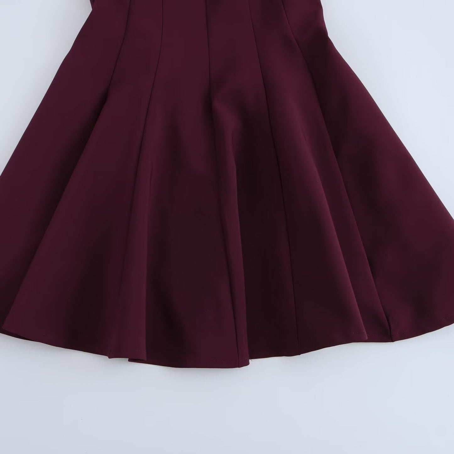 Women's new Chic Fashion slim fit versatile solid wide swing mini dress retro round neck sleeveless women's dress Mujer