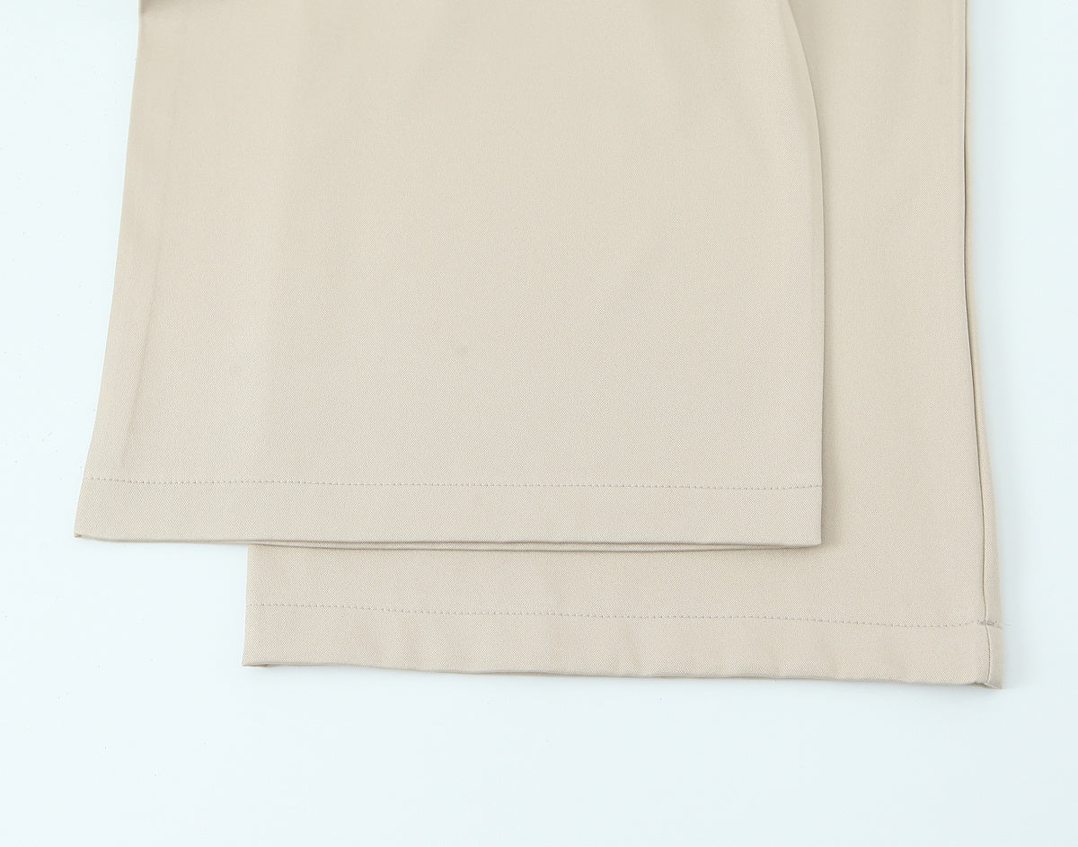 Women's new fashion belt decoration multi-color loose casual double pleated pants retro high waisted side pocket women's pants