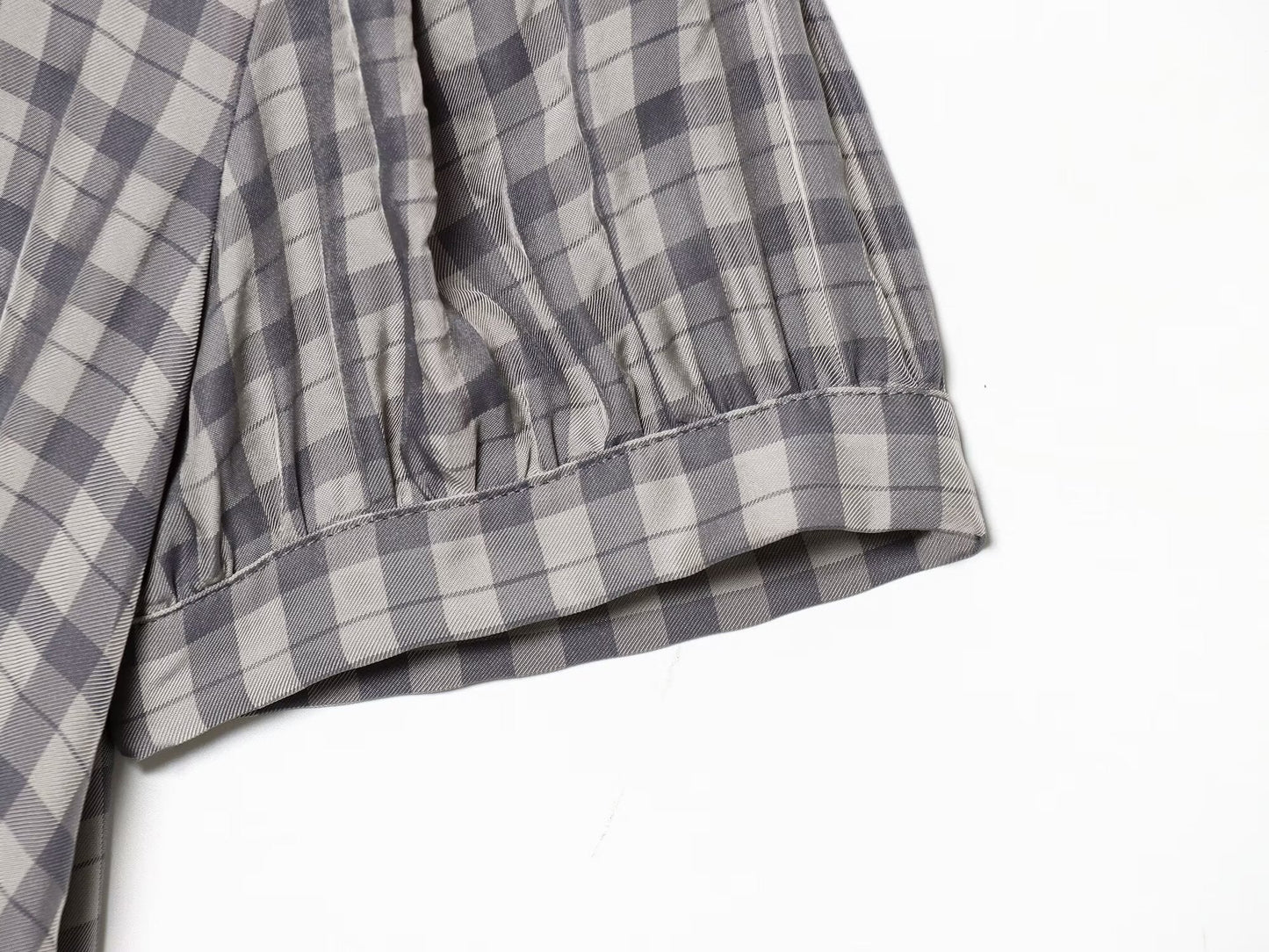 Women's layered decorative plaid mini dress