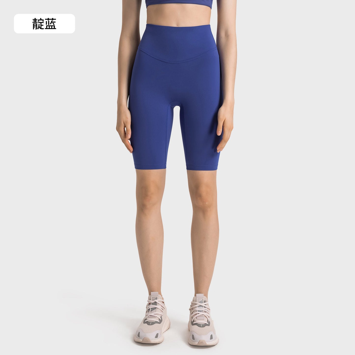 Women's new fashion, no embarrassing line, anti-curling, high waist, abdomen and hip lifting yoga pants, elastic sports pants.