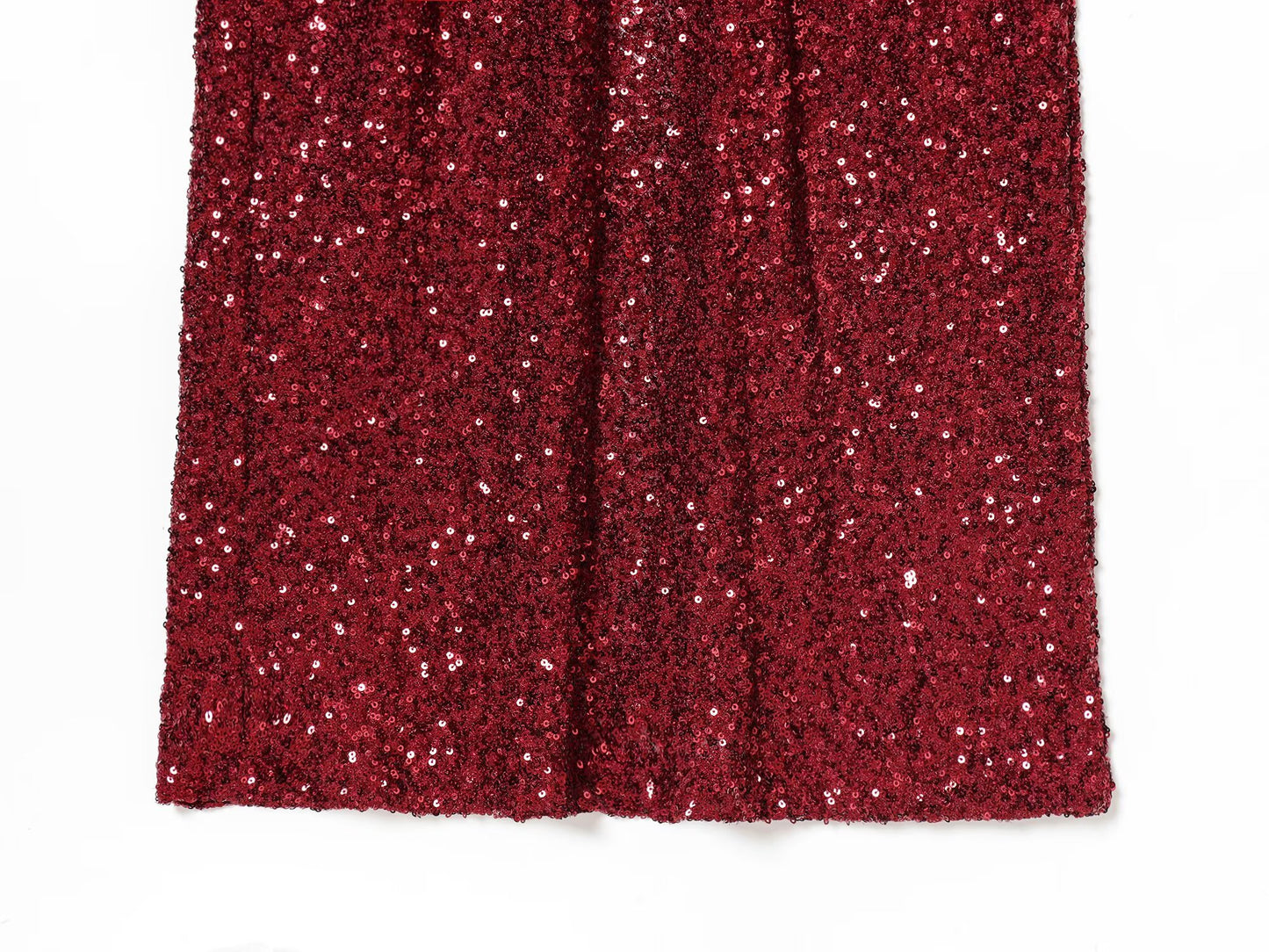Women's pearl decoration hanging neck MIDI dress