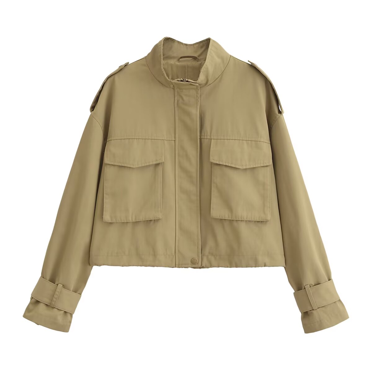 Women's 2025 new fashion short standing collar jacket Coat