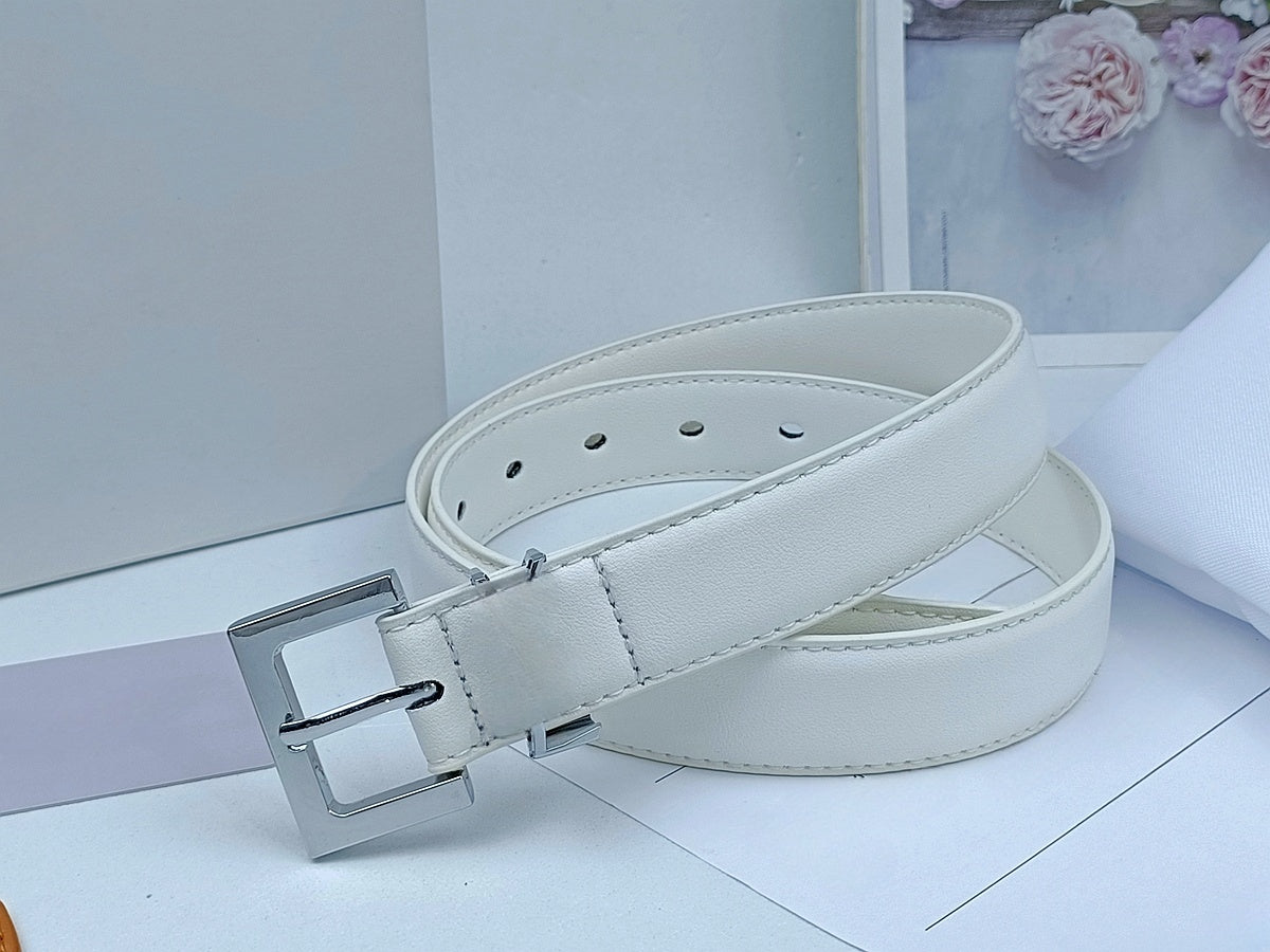 Women's 2025 New Casual Fashion Joker Multi-color Pin Buckle Design Women's Thin Belt Belt