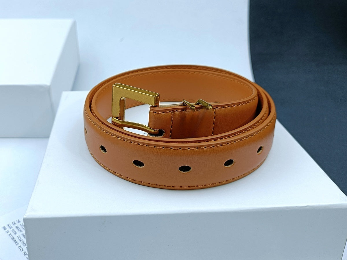 Casual Fashion Joker Multi-color Pin Buckle Design Women's Thin Belt Belt