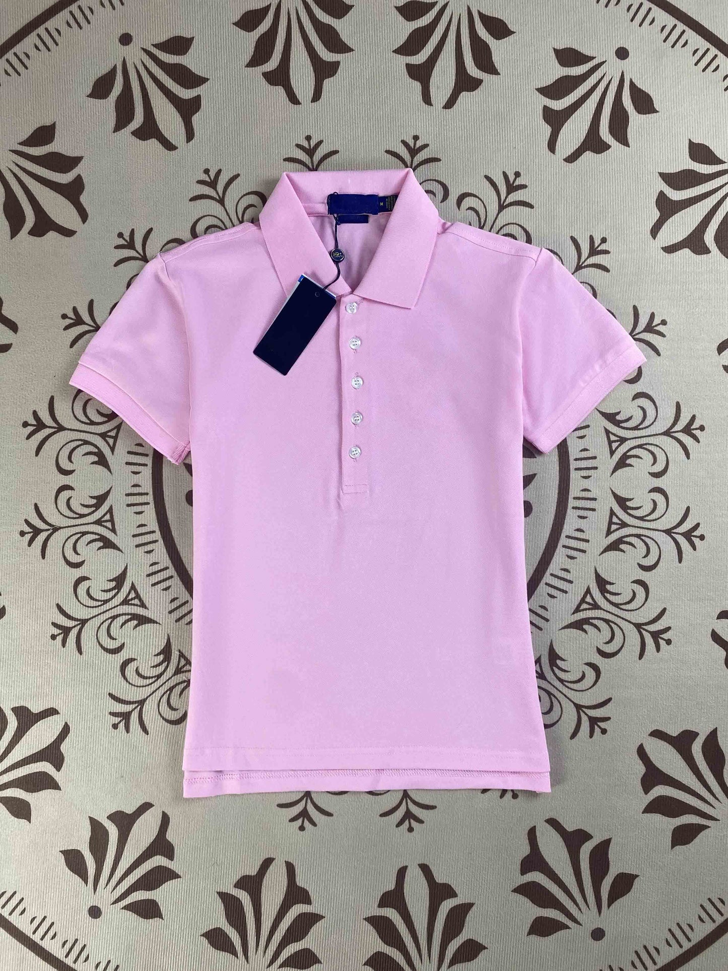 Women's New Fashion Casual Joker Five-button Embroidered Short-sleeved POLO Shirt